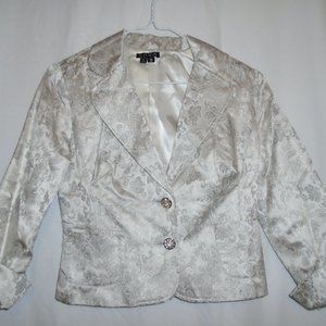Silver Stitch jacket With 2 Crystal Buttons
